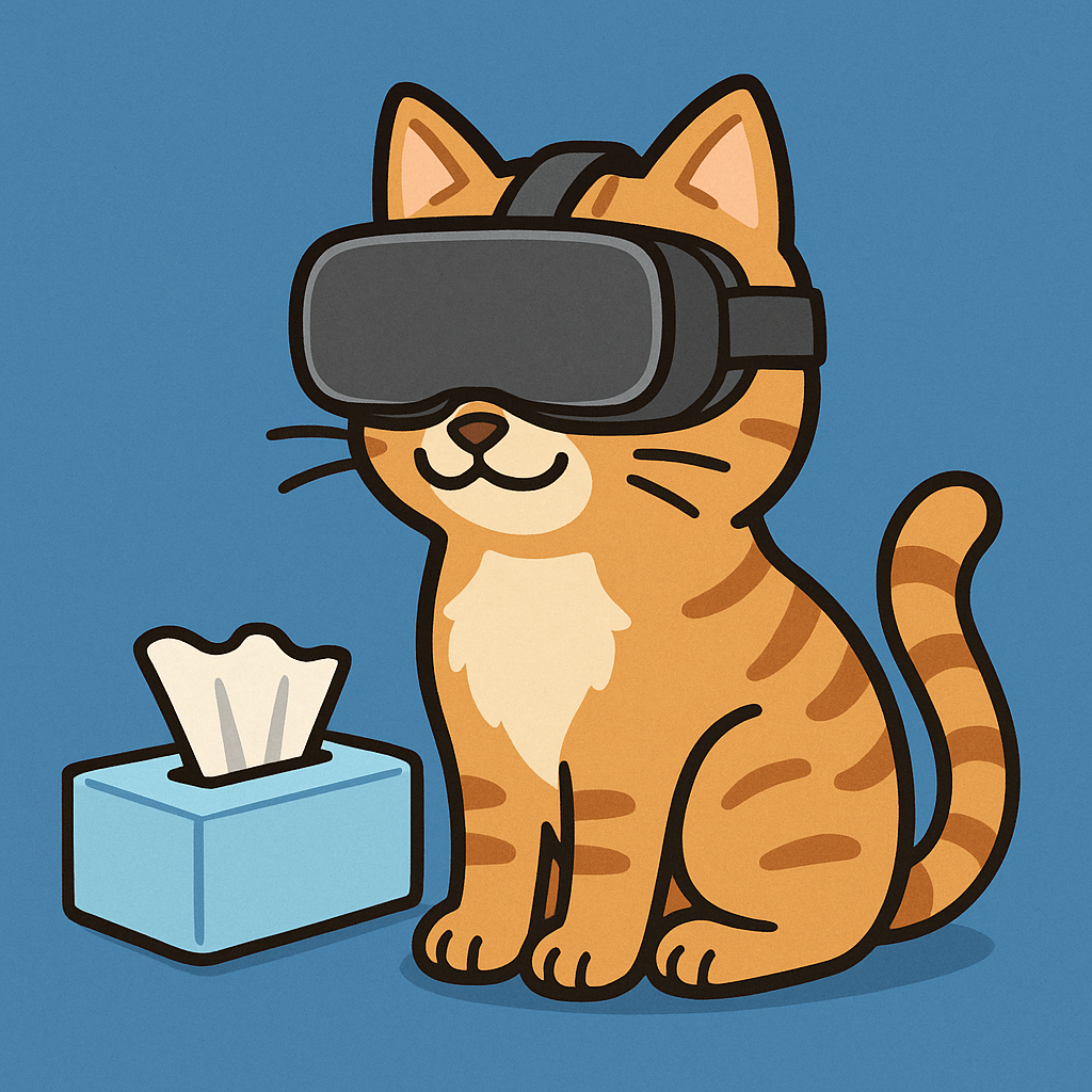 青い猫のイラスト